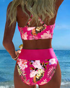 Jolina | Bikini de dos piezas floral con contraste