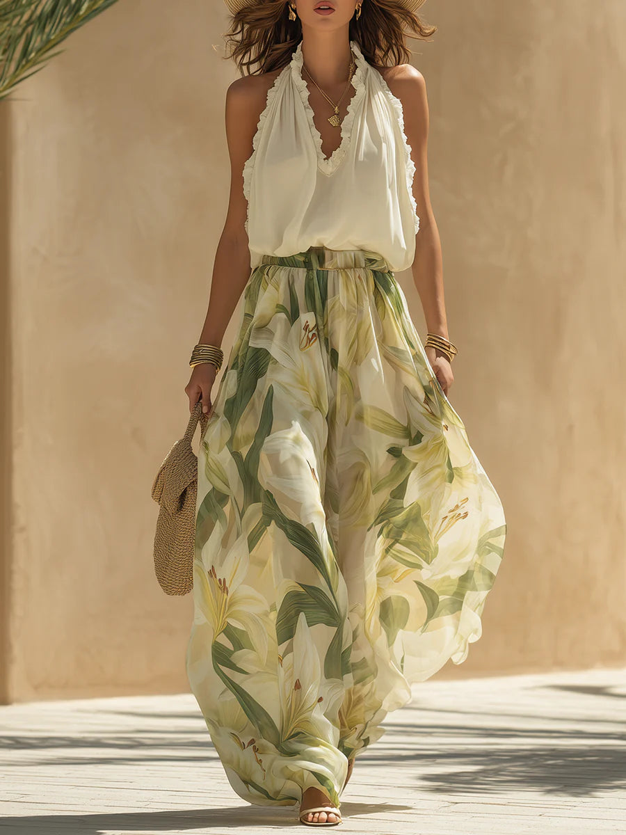Vacance | Conjunto Lily con top de volantes