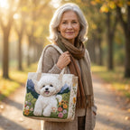 Bolso acolchado con perro encantado