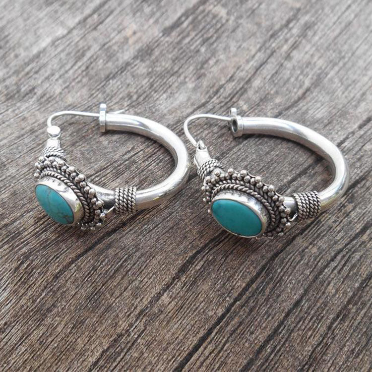 Pendientes vintage turquesa