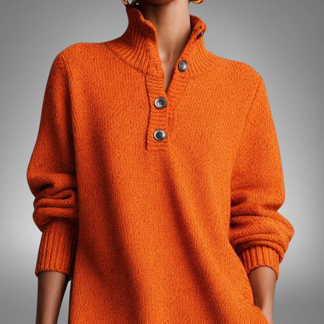 Elyon | Vestido jersey con cuello de botones