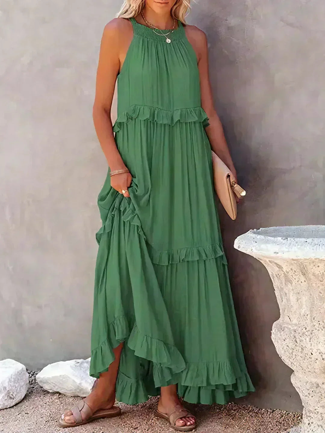 Dylilah | Vestido con dobladillo de volantes