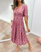 Monique | Vestido elegante de lunares