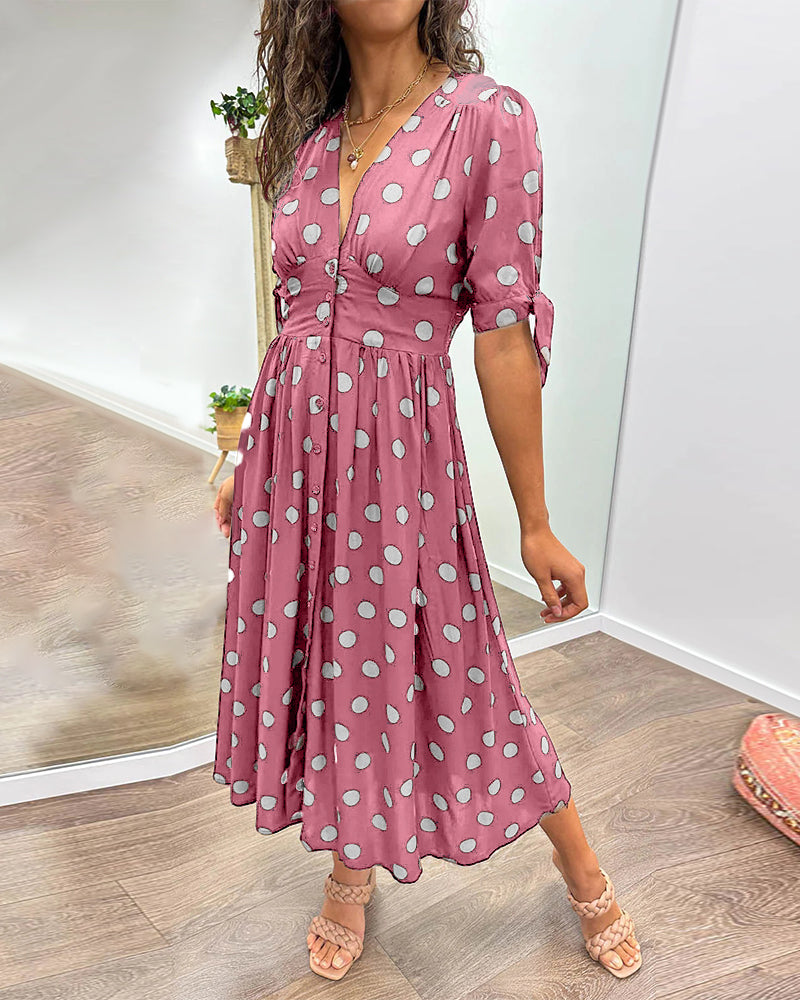 Monique | Vestido elegante de lunares