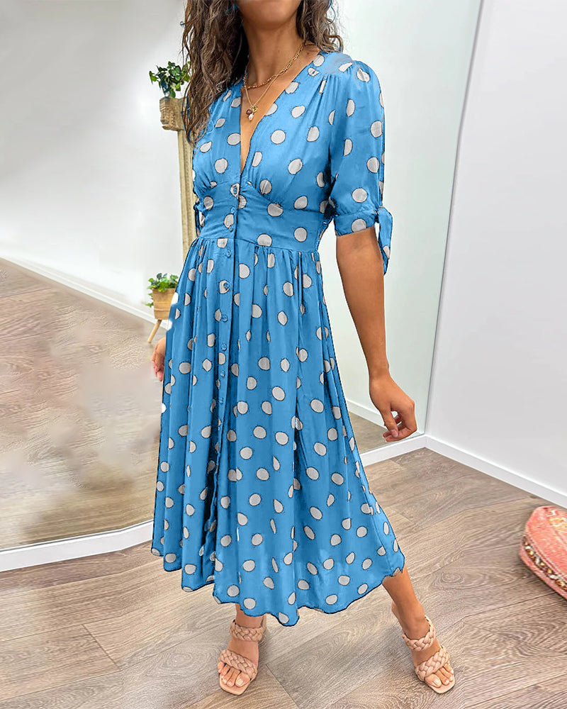 Monique | Vestido elegante de lunares