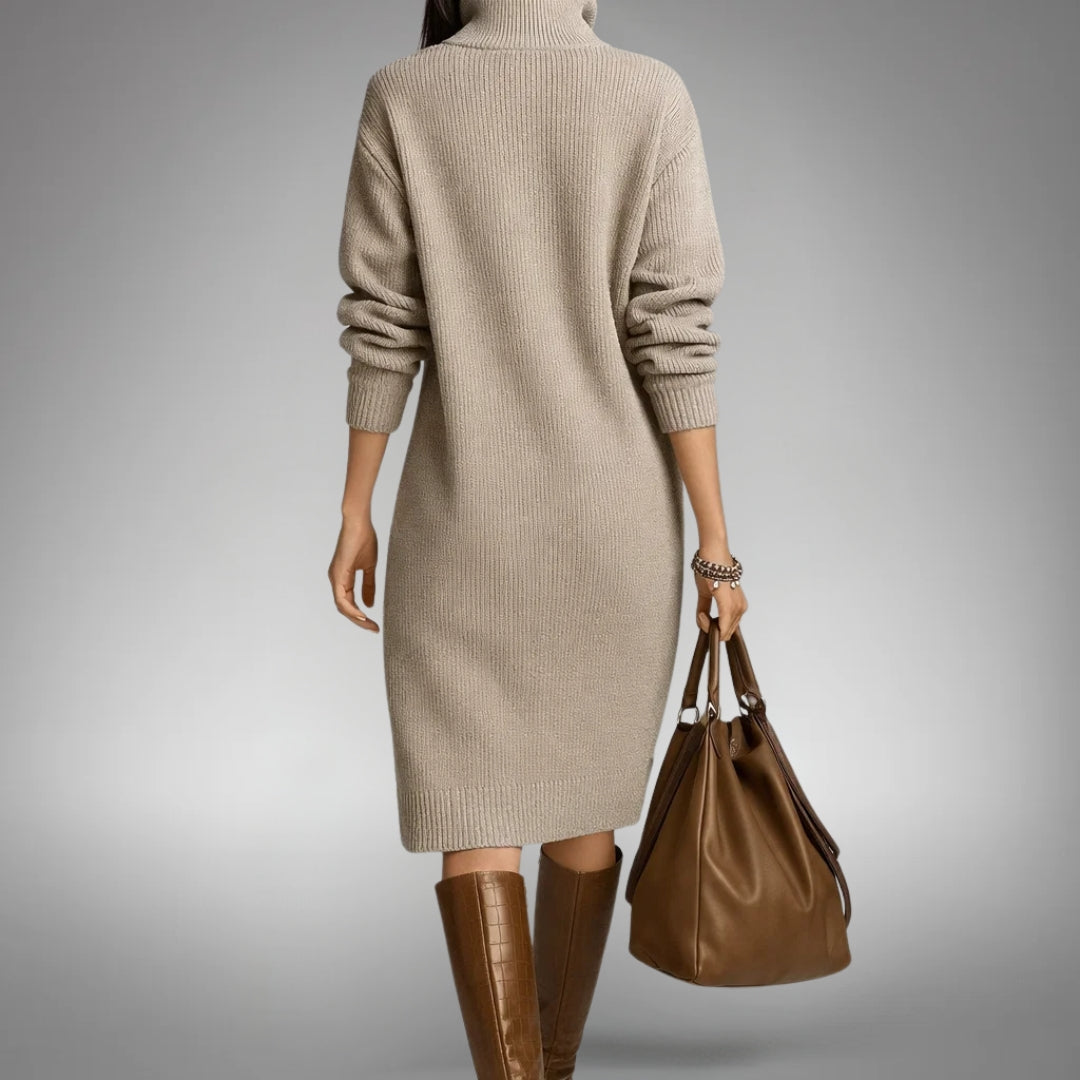 Elyon | Vestido jersey con cuello de botones