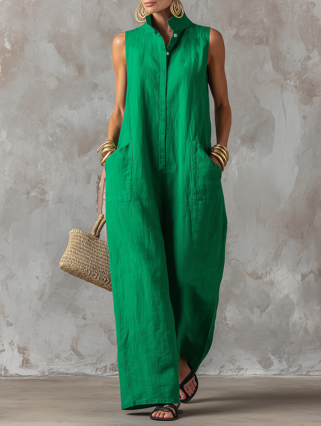 Selene | Mono minimalista con cuello mao