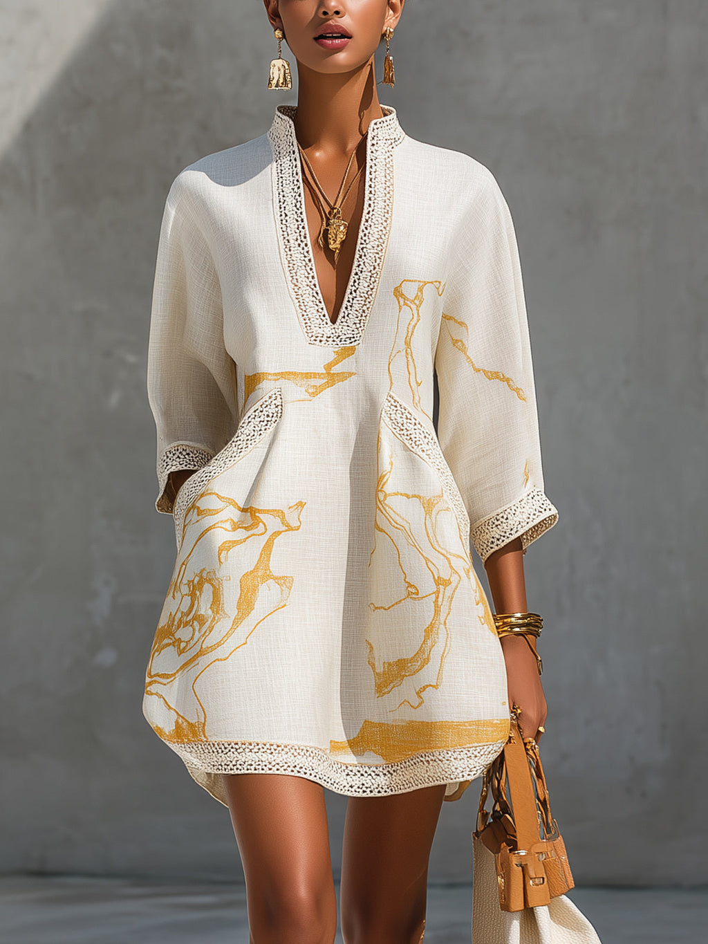 Amara | Minivestido elegante con ribete de ganchillo