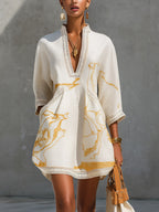 Amara | Minivestido elegante con ribete de ganchillo