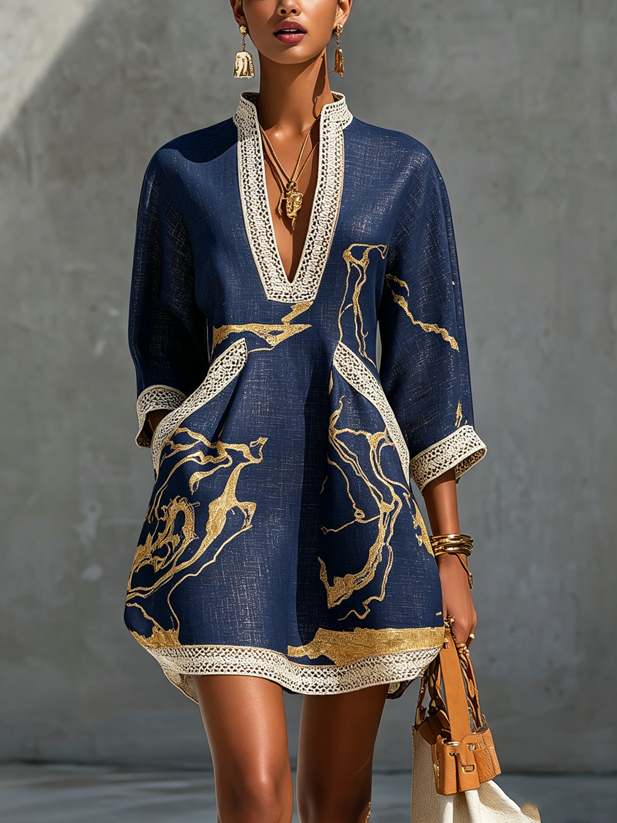 Amara | Minivestido elegante con ribete de ganchillo