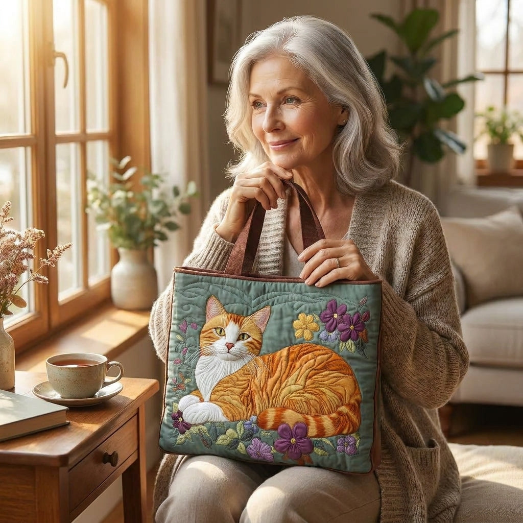 Bolso con gato naranja