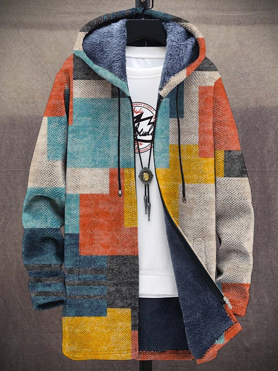 Celestine | Chaqueta acogedora con capucha y patchwork