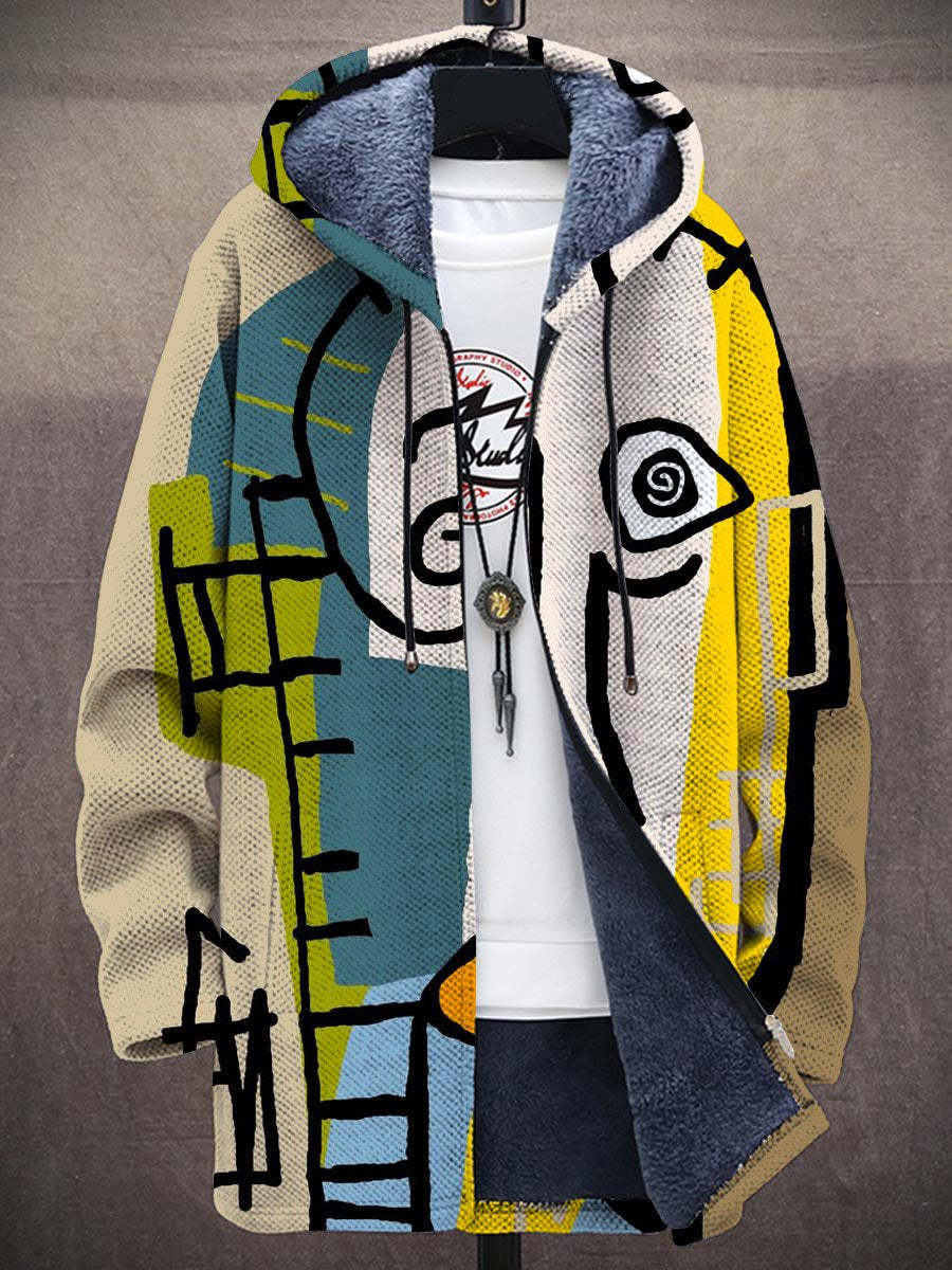 Lucille | Chaqueta relajada con capucha y estampado artístico