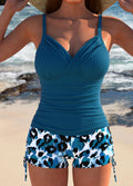 Gabby | Tankini de rayas con shorts estampados