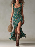 Zaira | Vestido largo de estilo boho retro