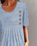 Fhinley | Vestido de rayas con botones