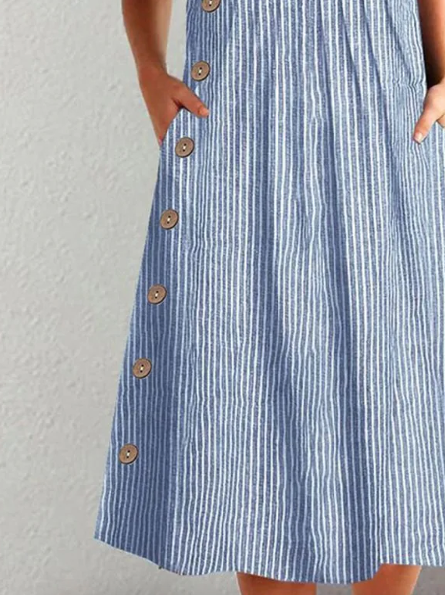 Fhinley | Vestido de rayas con botones
