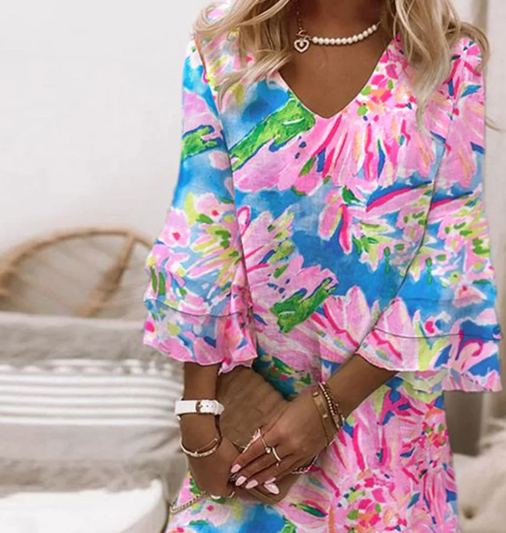 Sylivie | Vestido con mangas campana