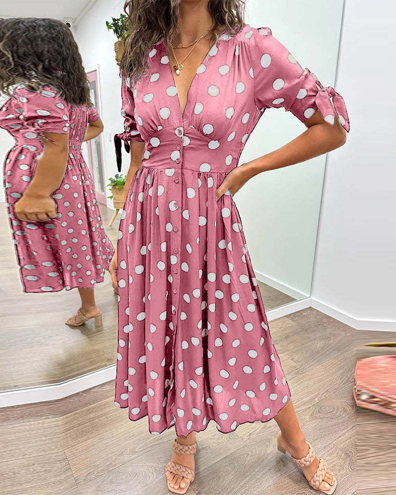 Monique | Vestido elegante de lunares
