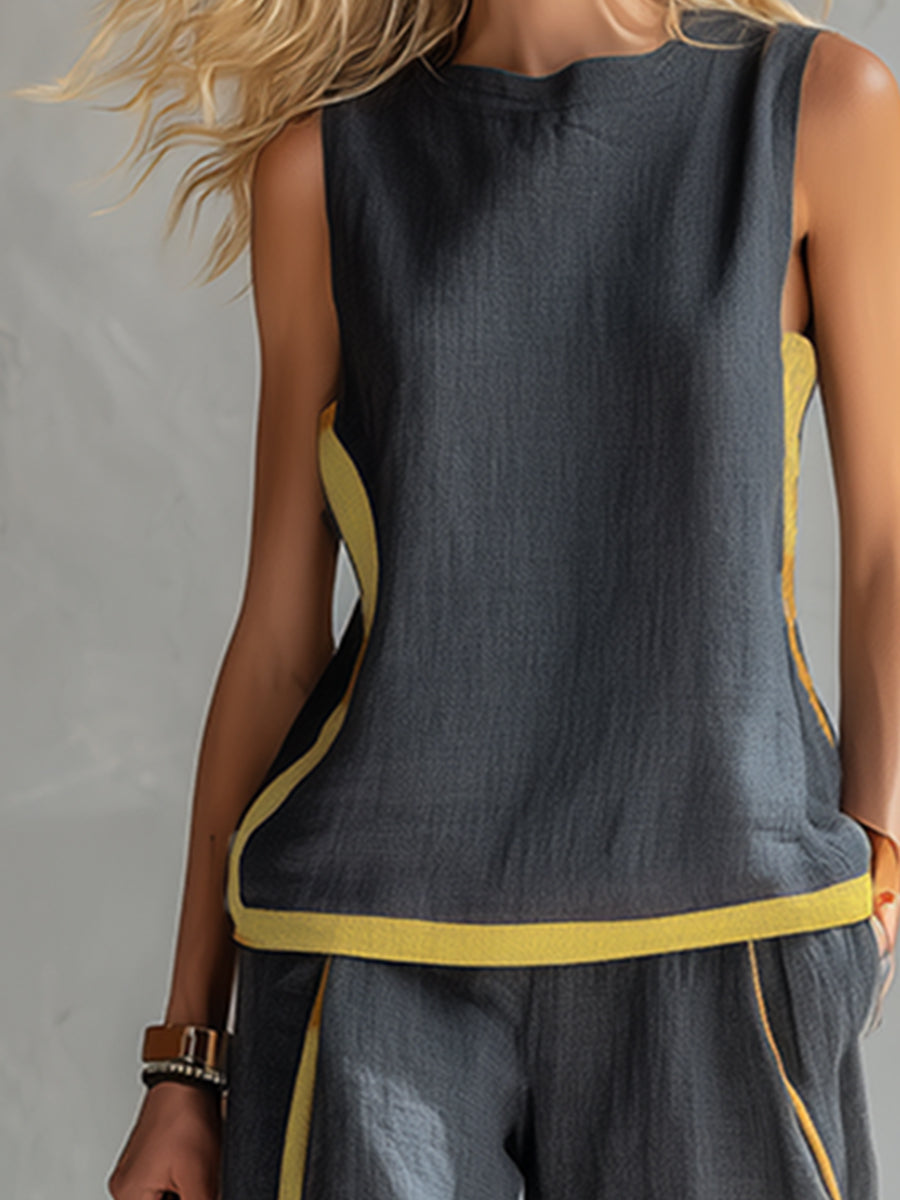 Soraya | Conjunto elegante de pantalón ancho y corte relajado