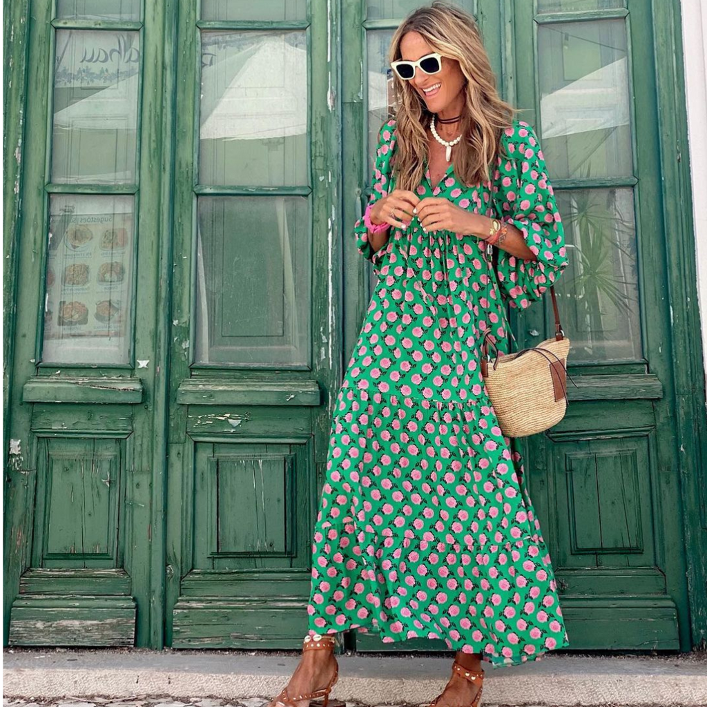 Cassandra | Vestido con estampado geométrico