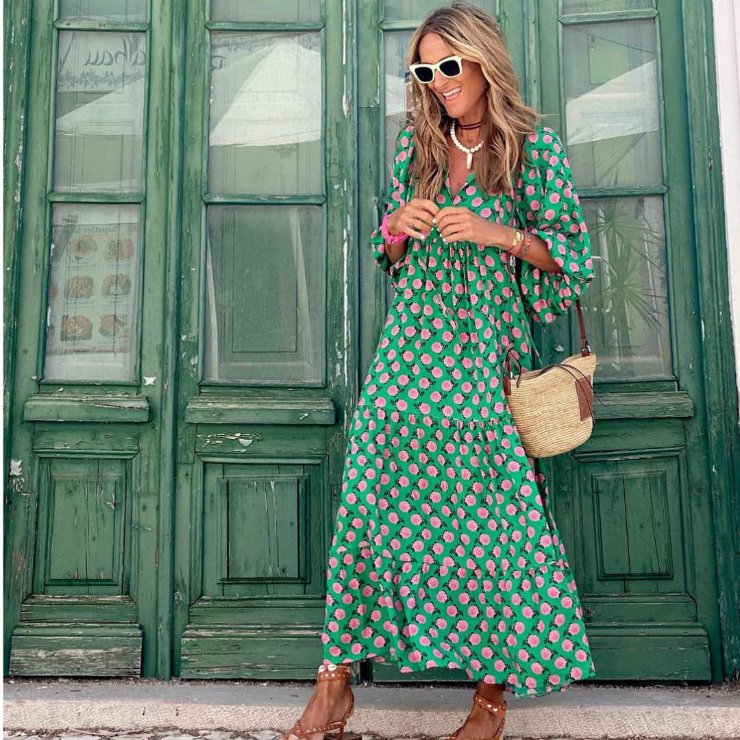 Cassandra | Vestido con estampado geométrico