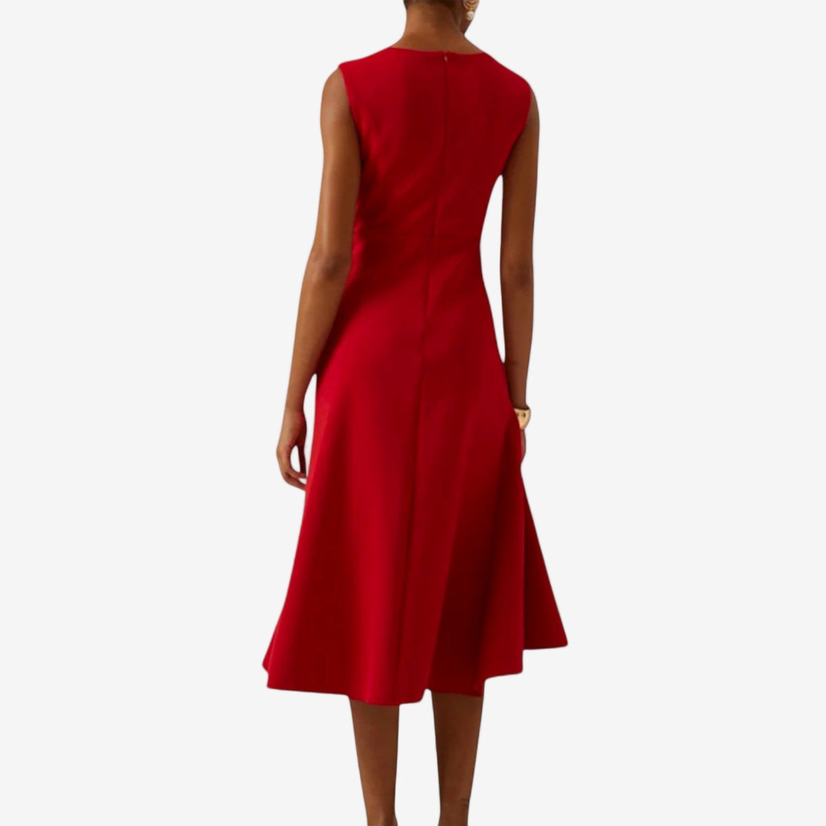Eliana | Vestido midi elegante con corte asimétrico