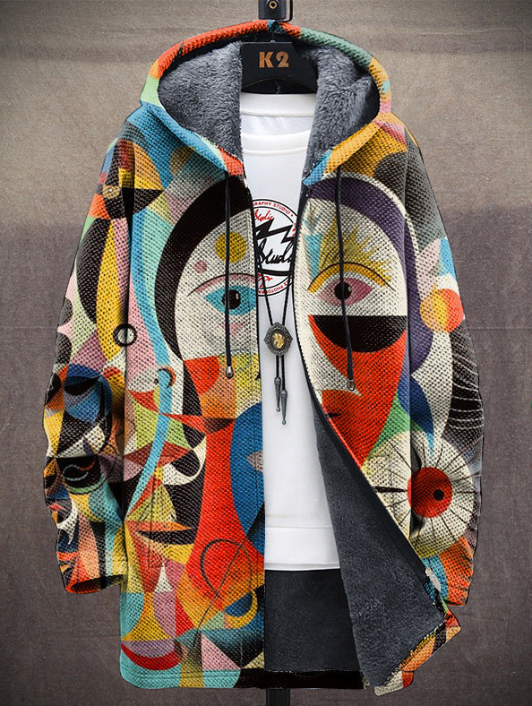 Lucille | Chaqueta relajada con capucha y estampado artístico