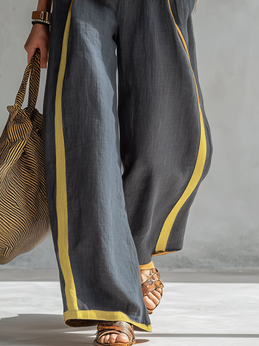 Soraya | Conjunto elegante de pantalón ancho y corte relajado