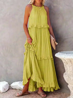 Lou | Vestido elegante sin mangas con volantes