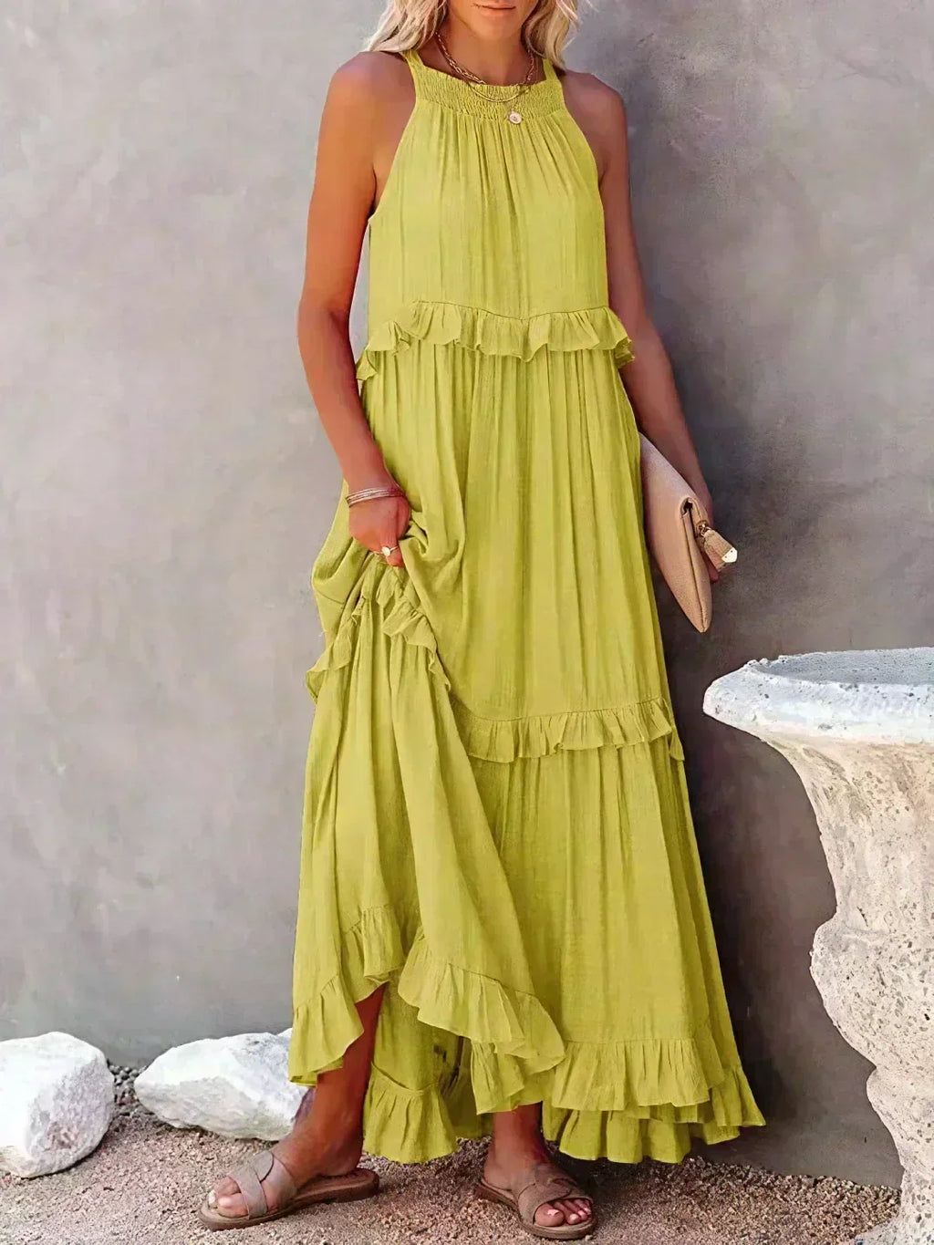 Dylilah | Vestido con dobladillo de volantes