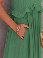 Lou | Vestido elegante sin mangas con volantes