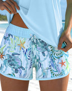 Barbara | Tankini elegante con estampado marino