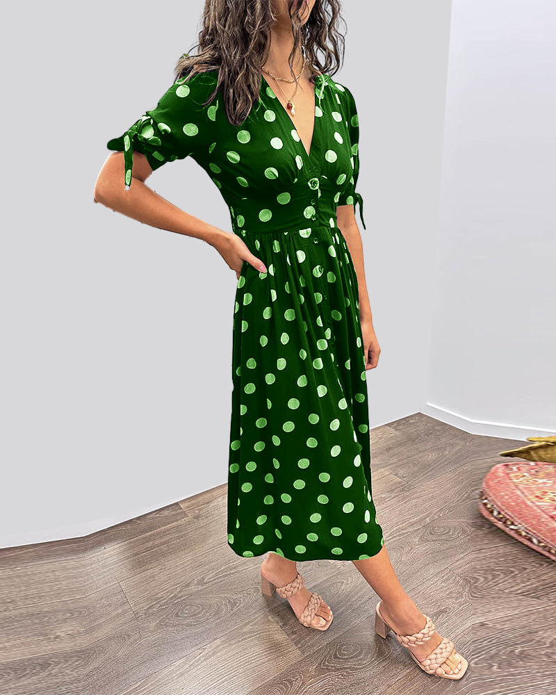 Monique | Vestido elegante de lunares