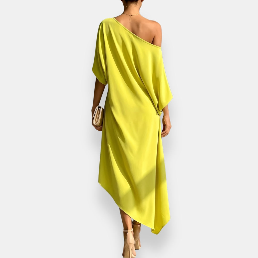 Orléane | Vestido drapeado asimétrico