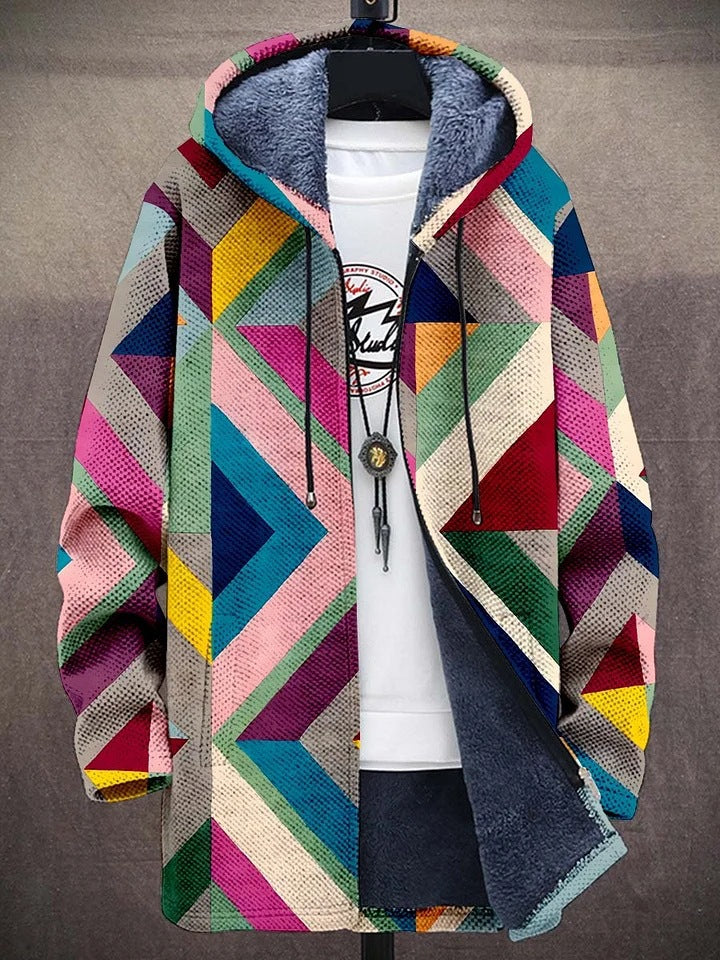 Lucille | Chaqueta relajada con capucha y estampado artístico
