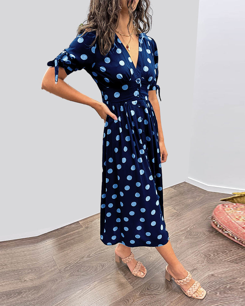 Monique | Vestido elegante de lunares