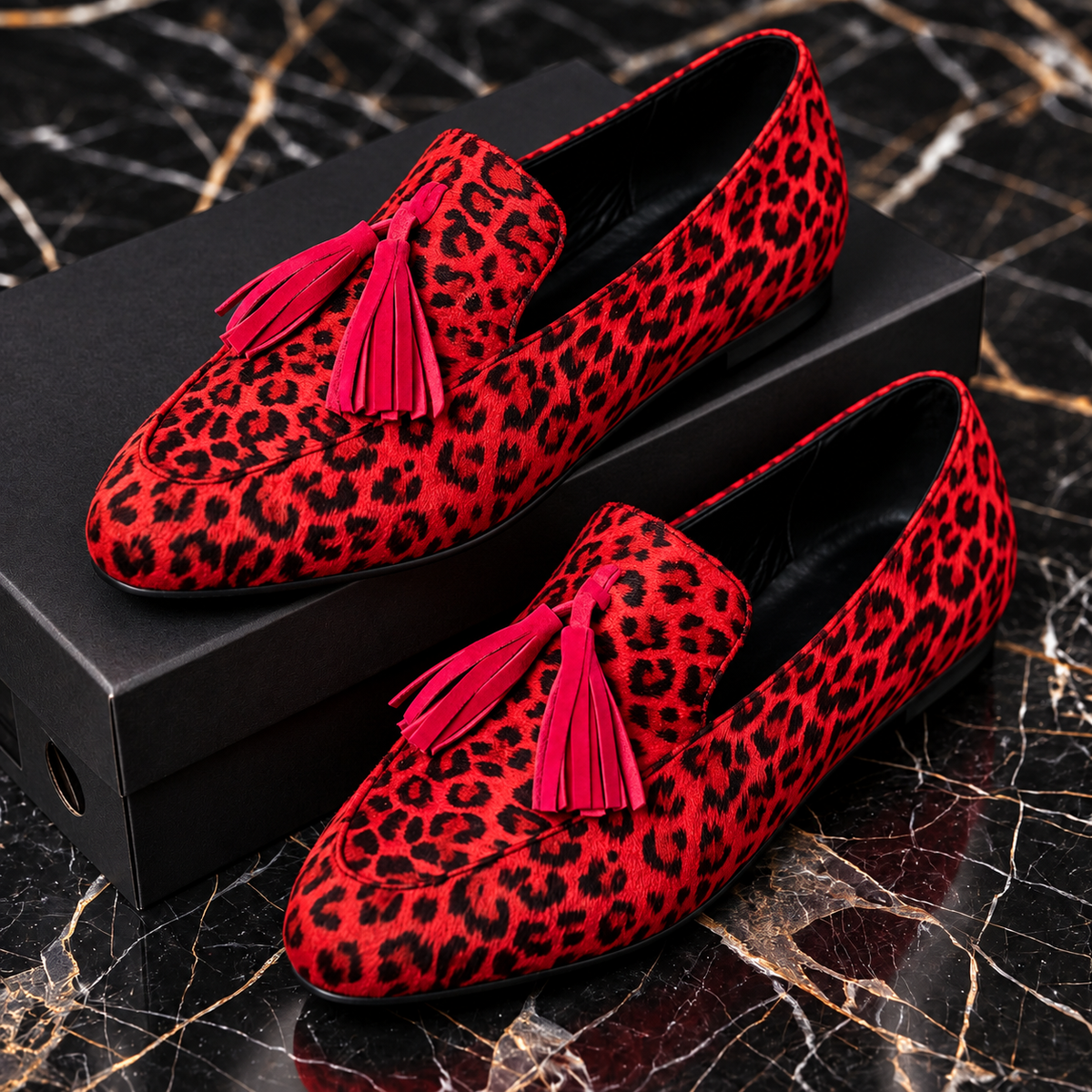 Nola | Mocasines de leopardo con borla