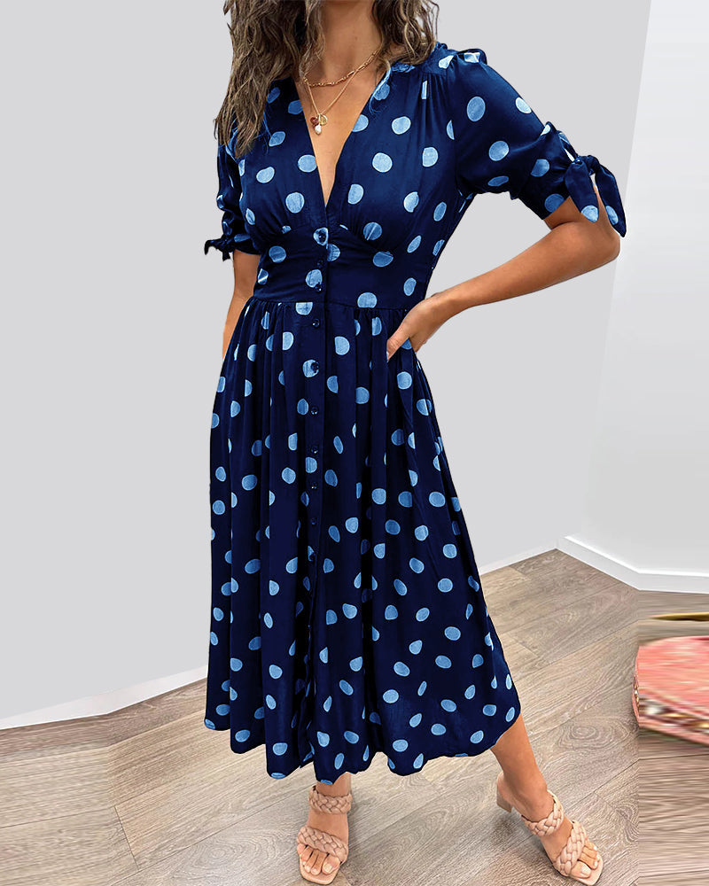 Monique | Vestido elegante de lunares