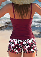 Gabby | Tankini de rayas con shorts estampados