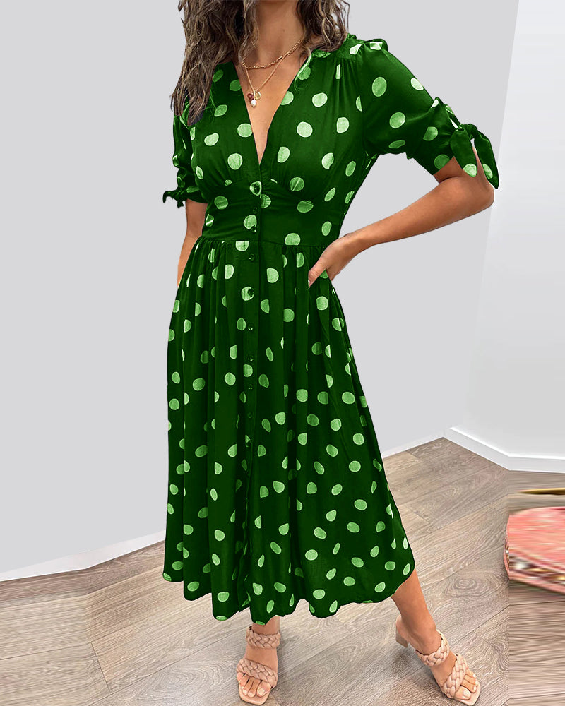 Monique | Vestido elegante de lunares