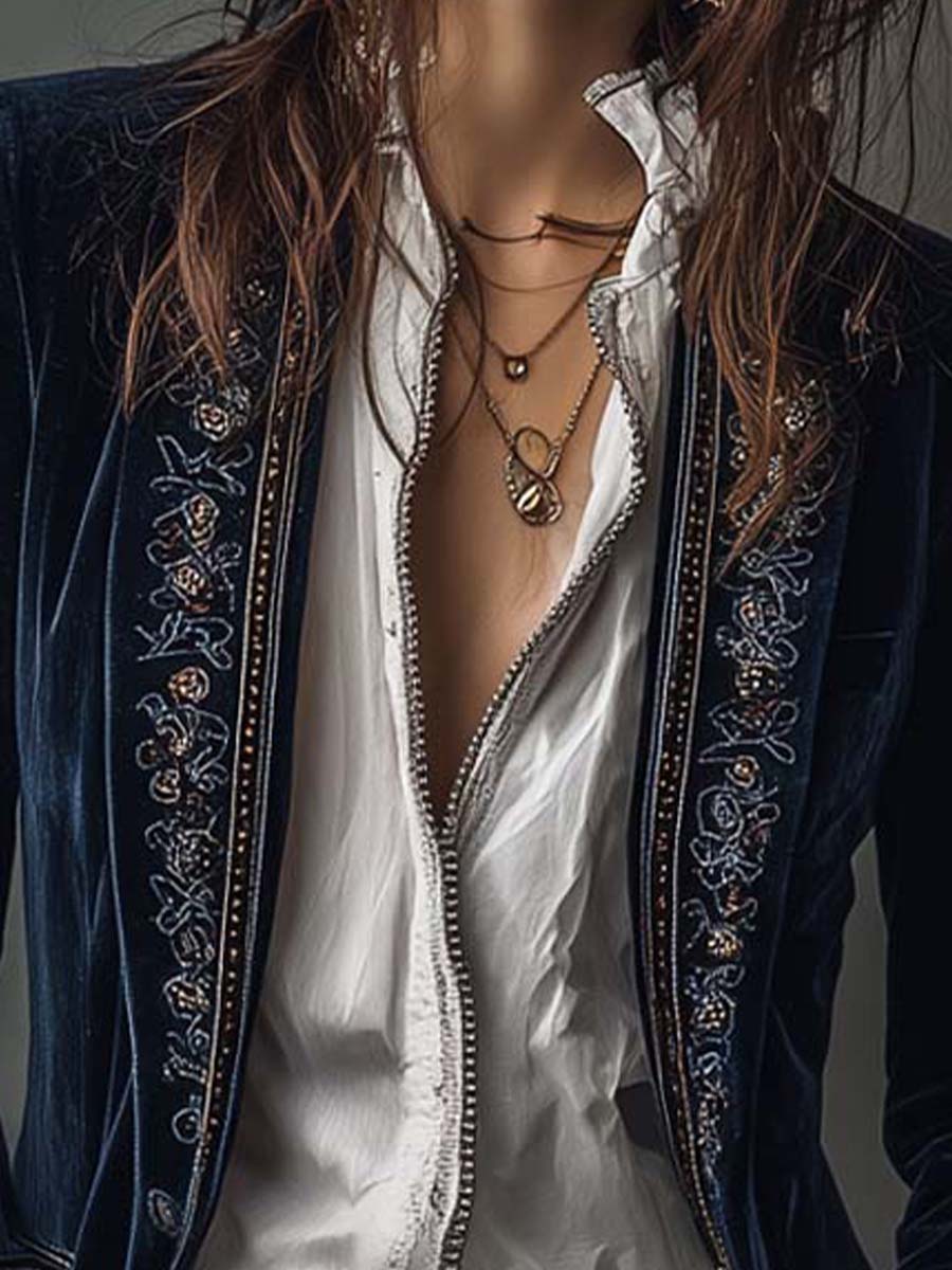 Coralie | Chaqueta larga bordada