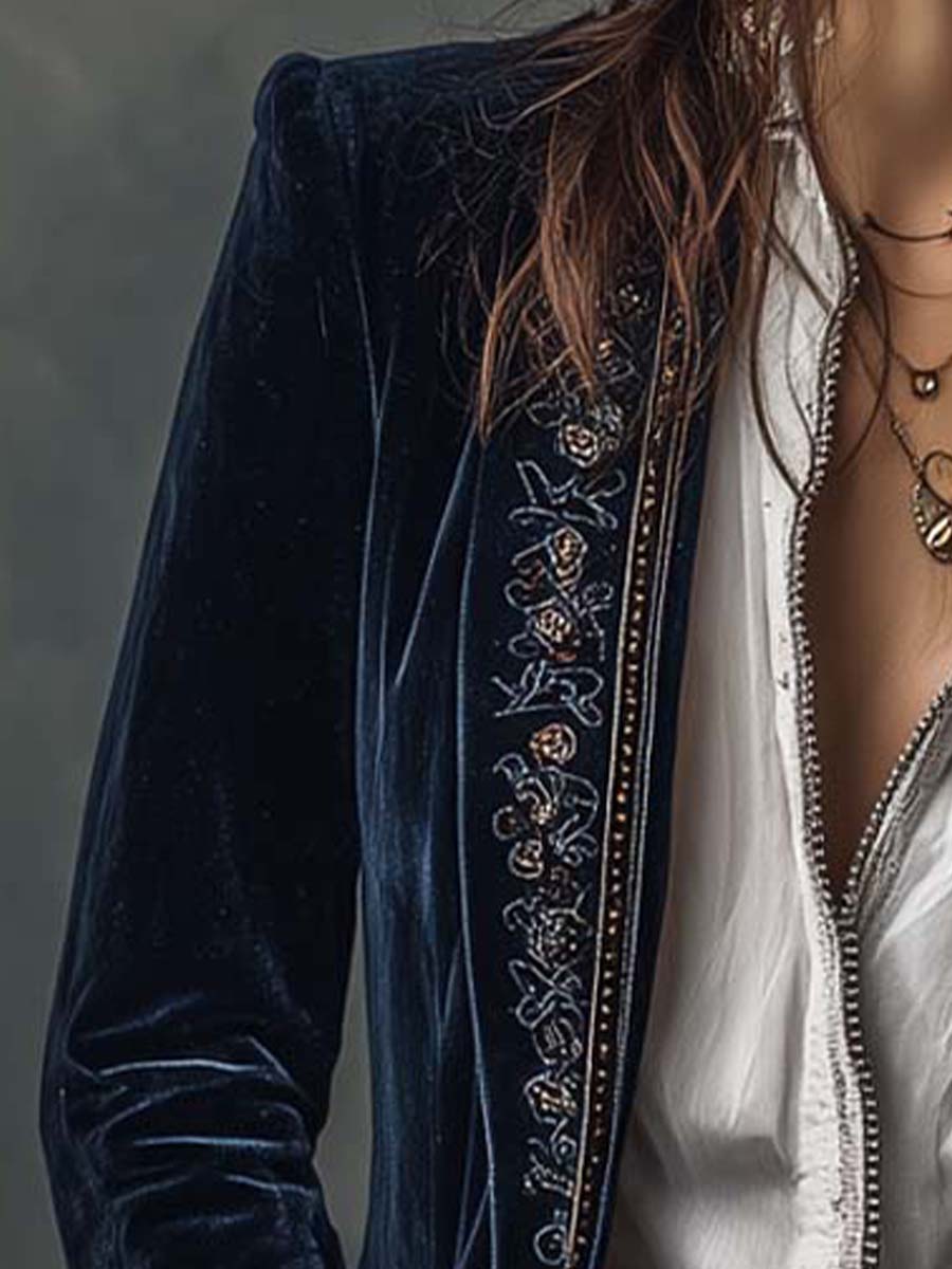 Coralie | Chaqueta larga bordada
