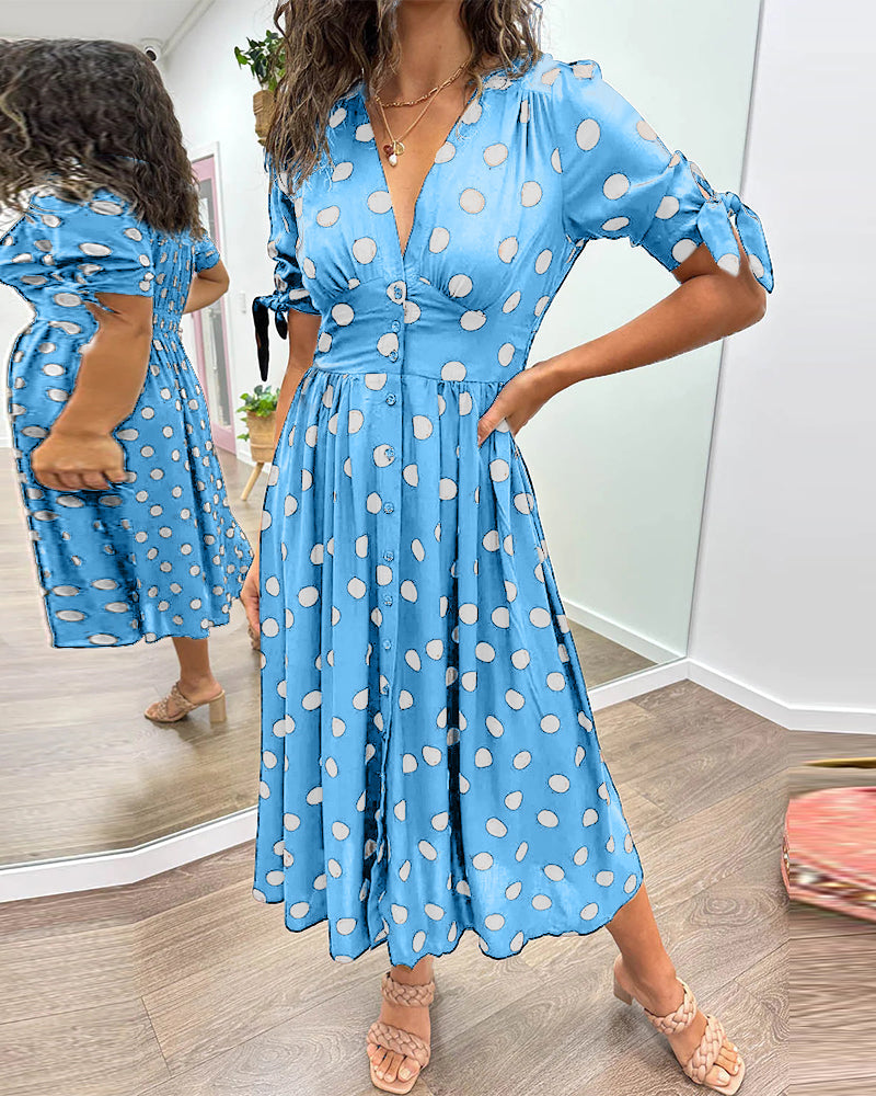 Monique | Vestido elegante de lunares