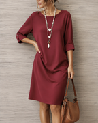 Sabine | Vestido Midi Fluido con Bolsillos