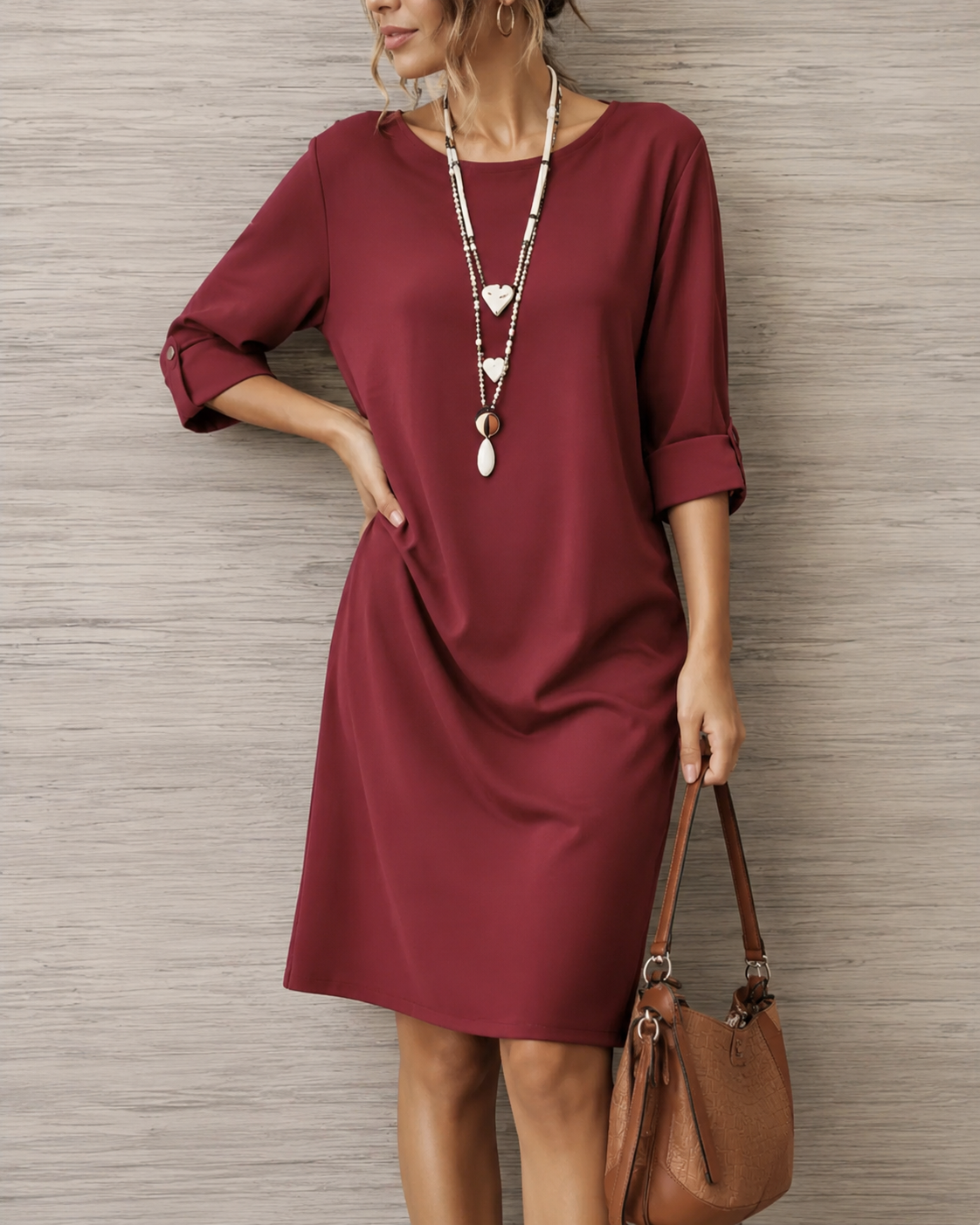 Sabine | Vestido Midi Fluido con Bolsillos