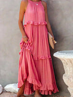 Lou | Vestido elegante sin mangas con volantes