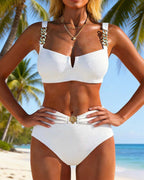Robin | Bikini elegante con cinturón metálico