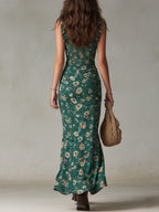 Zaira | Vestido largo de estilo boho retro