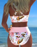 Jolina | Bikini de dos piezas floral con contraste